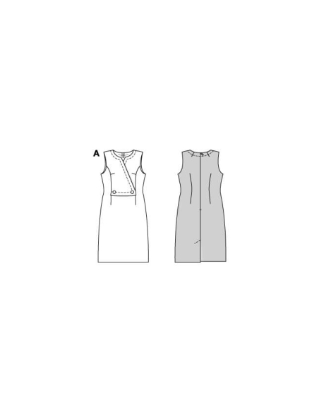 Patron Burda n°5659 – Robe femme ajustée style années 60