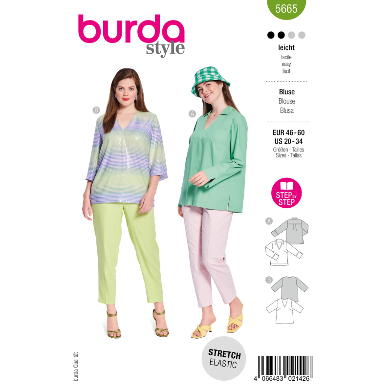 Patron Burda n°5665 – Blouse femme...