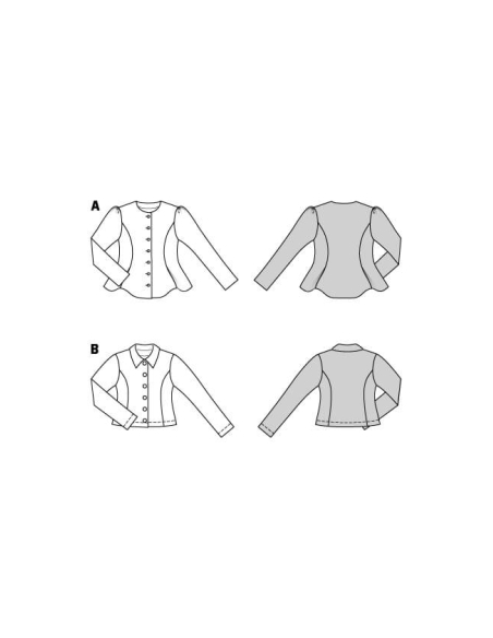 Patron Burda n°5667 – Cardigan femme élégant et veste en jersey