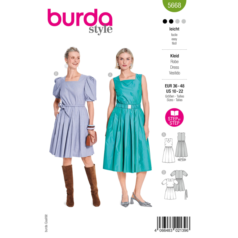 Patron Burda n°5668 – Robes rétro...