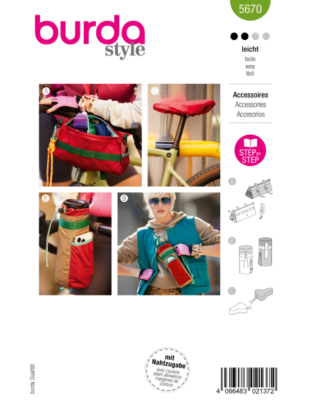 Patron Burda n°5670 – Set d’accessoires pour vélo