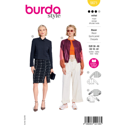 Patron Burda n°5671 – Veste...