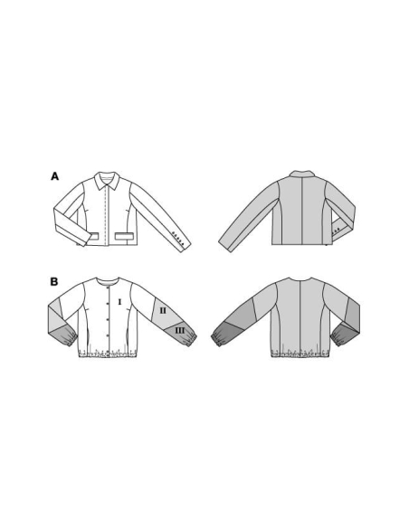 Patron Burda n°5671 – Veste courte blazer ou blouson femme