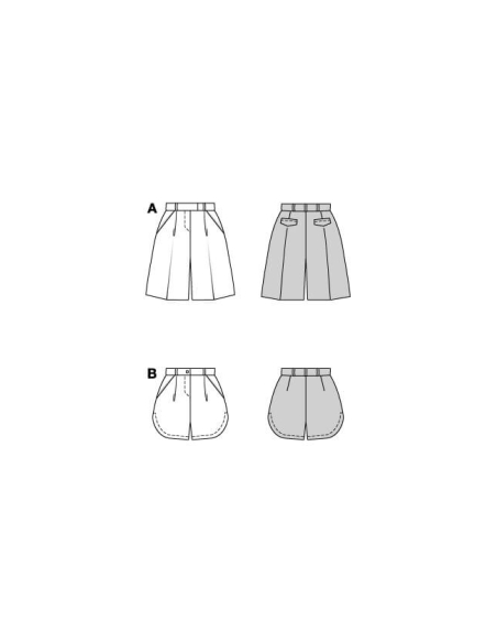Patron Burda n°5672 – Short et bermuda femme élégants et décontractés