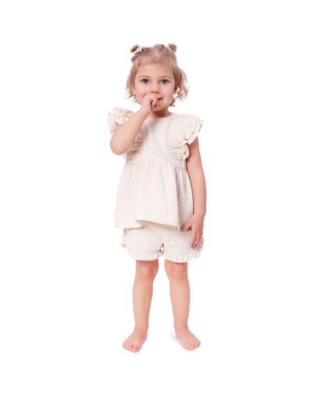 Patron Burda n°9190 – Tunique à volants, top et short pour enfant