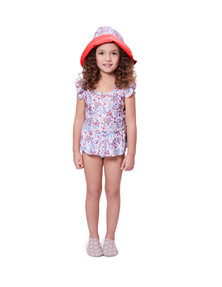Patron Burda n°9193 – Maillot de bain fille et chapeau de soleil