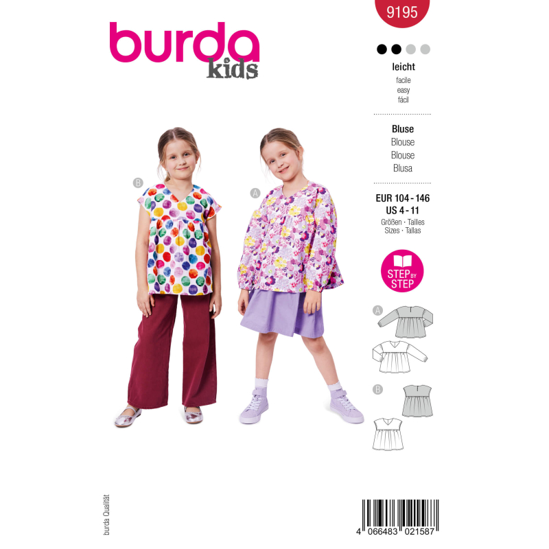 Patron Burda n°9195 – Blouse et...