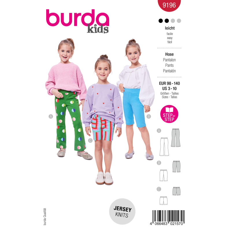 Patron Burda n°9196 – Leggings et...