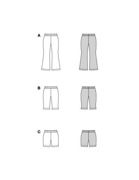 Patron Burda n°9196 – Leggings et pantalons pour fille