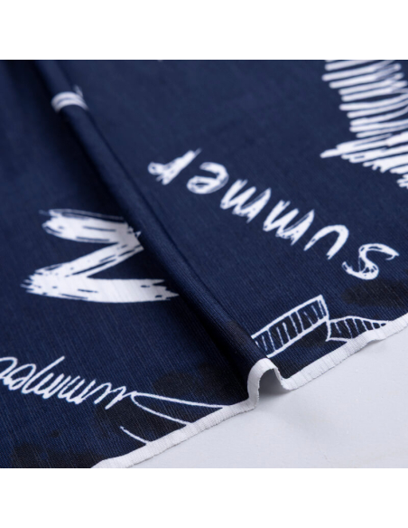 Jersey imprimé – Rayures marines tropicales