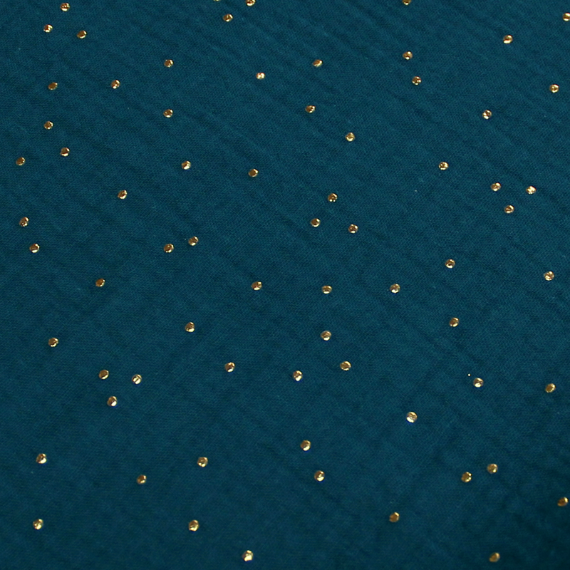 Double gaze 100% coton - Canard pépite d'or