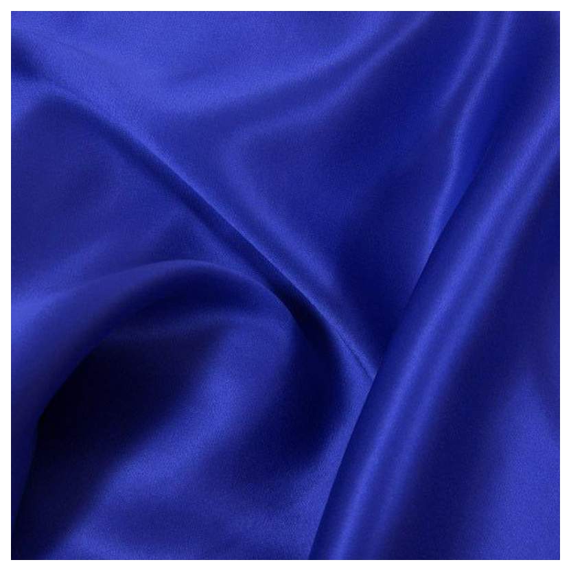 Tissu satin 100% soie bleu royal