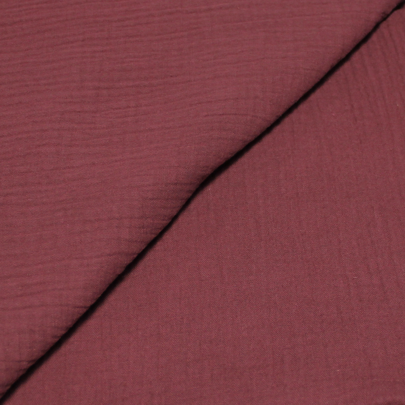 Double gaze 100% coton - Vieux rose