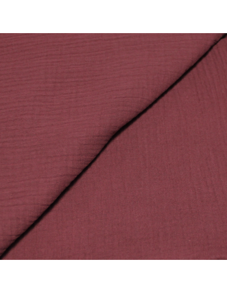 Double gaze 100% coton - Vieux rose