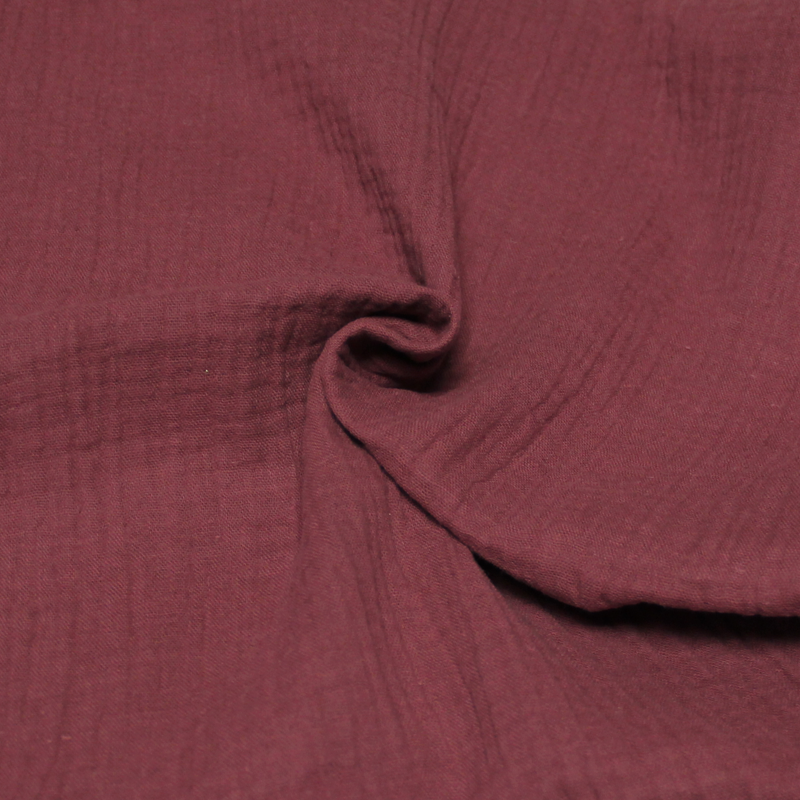 Double gaze 100% coton - Vieux rose