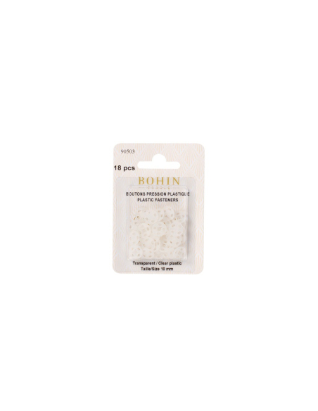Boutons pression ronds en plastique à coudre (10 mm)