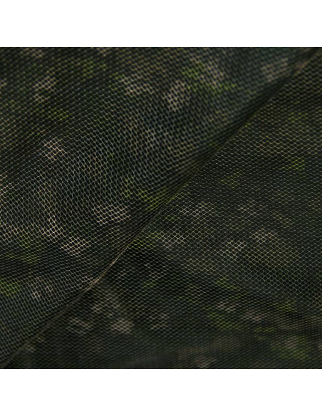 Tulle imprimé - Impression floral abstrait vert