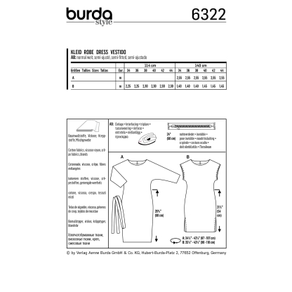 Patron Burda 6322 - Robe pour femmes 2