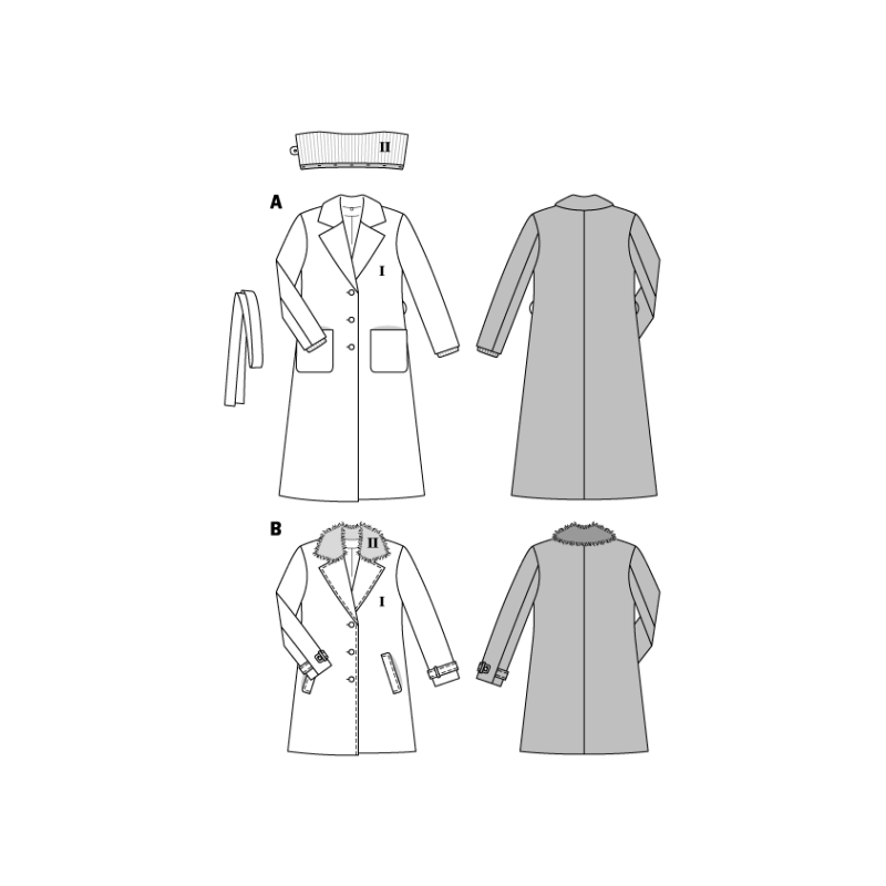 Patron Burda 6462 - Manteau