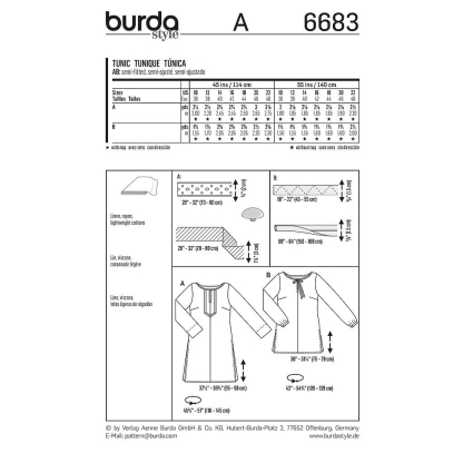 Patron Burda 6683 - Tunique 2