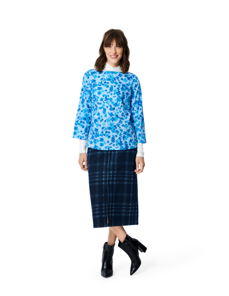 Patron Burda 5961 - Blouse sobre avec pinces et encolure arrondie