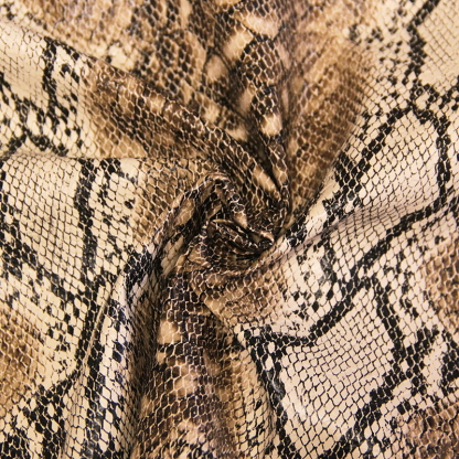 Simili cuir - Effet python marron 2