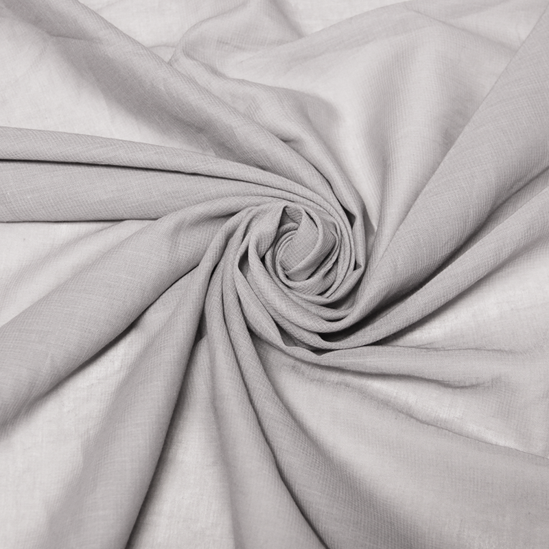 Voile 100% coton piqué - Gris clair