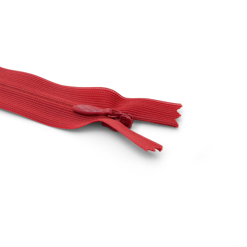 Fermeture Eclair ® invisible rouge 60cm