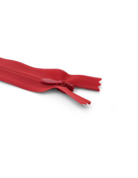 Fermeture Eclair ® invisible rouge 60cm