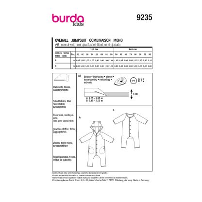 Patron Burda 9235 - Grenouillère 2