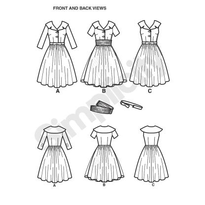 Patron Simplicity 1459.U5 - robe vintage 2