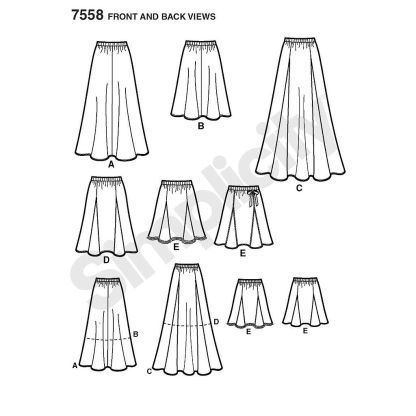 Patron Simplicity 2184.H5 - Jupe femme 2