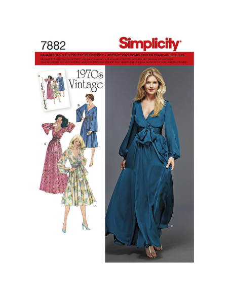 Patron Simplicity 8013.H5 - Robe vintage '70