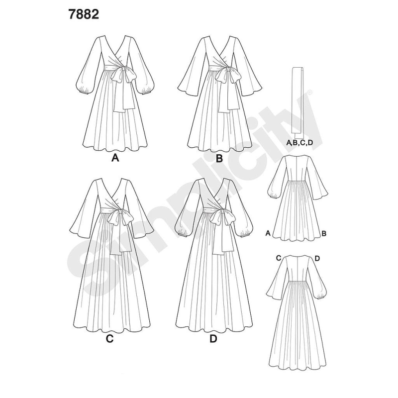 Patron Simplicity 8013.H5 - Robe vintage '70