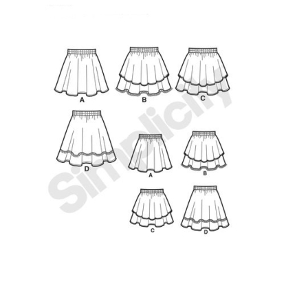 Patron Simplicity 8106.AA - Jupe enfant 2