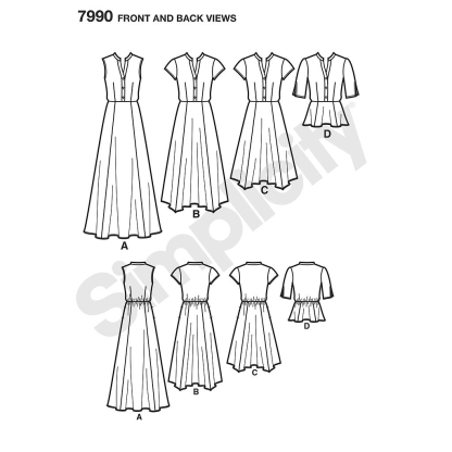 Patron Simplicity 8384.H5 - Top et robe femme 2