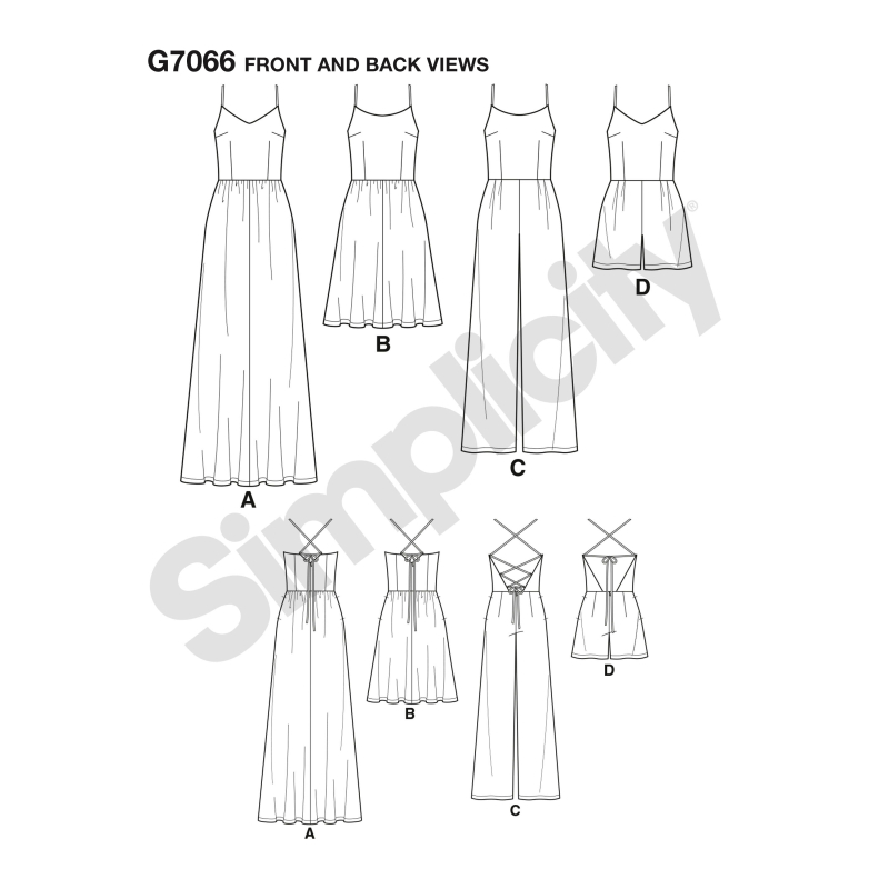 Patron Simplicity 8635.H5 - robe et combinaison