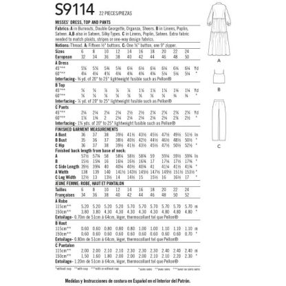 Patron Simplicity 9114.H5 - Ensemble femme Veste longue, pantalon & Top par Mimi G. style 2