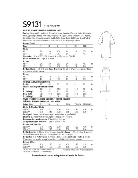 Patron Simplicity 9131.AA - Ensemble Tunique pantalon ou jupe femme