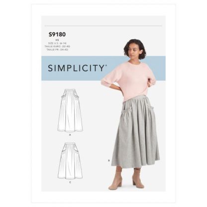 Patron Simplicity 9180.U5 - Jupe longue froncée taille et ample