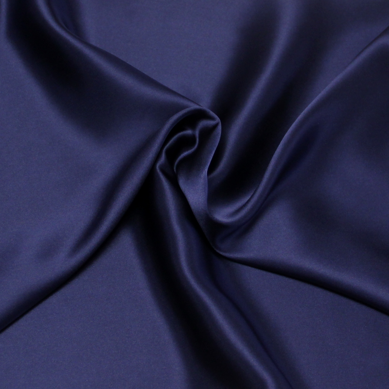 Satin 100% soie - Marine