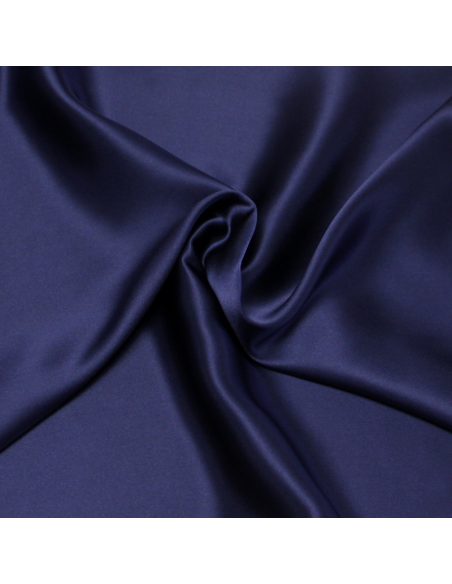 Satin 100% soie - Marine