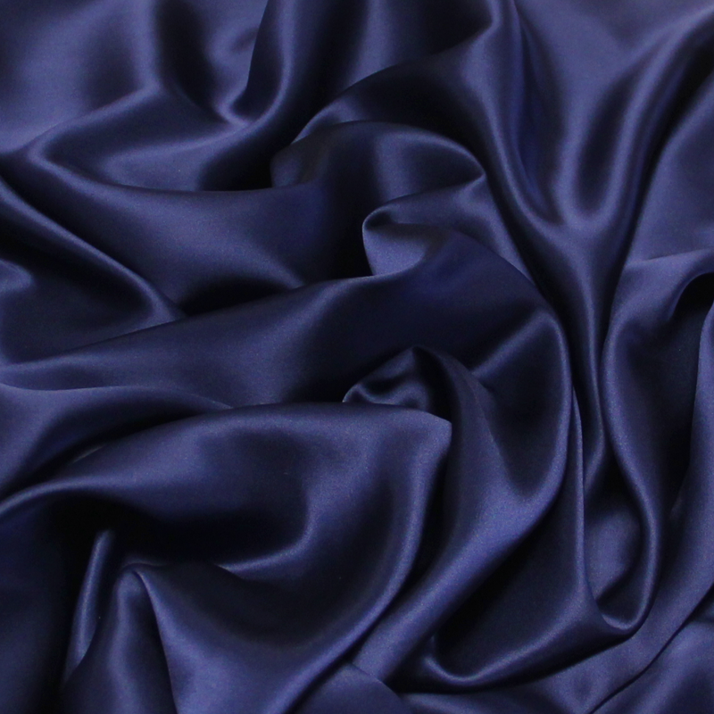 Satin 100% soie - Marine