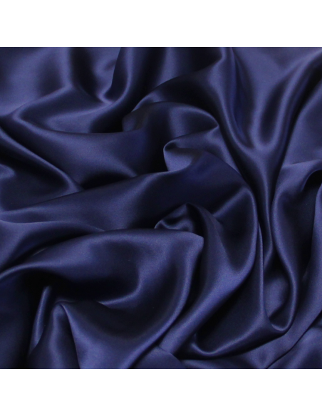Satin 100% soie - Marine