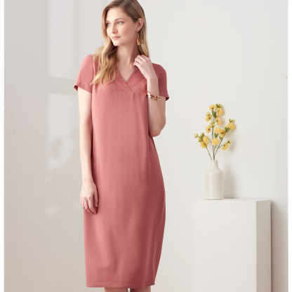 Patron Simplicity 9262.H5 - Robe droite, décolleté V 2