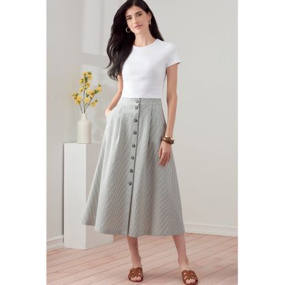 Patron Simplicity 9267.U5 - Jupe évasée, boutonnage devant 2