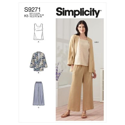 Patron Simplicity 9271.Y5 - Ensemble Top, Veste et Pantalon