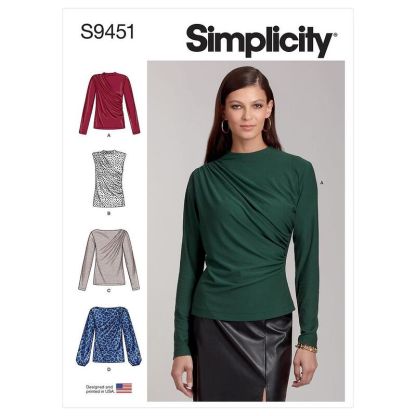 Patron Simplicity 9451.H5 - Hauts en tricot pour femme