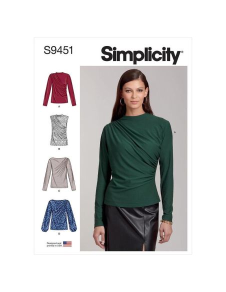 Patron Simplicity 9451.R5 - Hauts en tricot pour femme