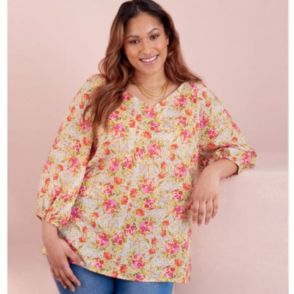 Patron Simplicity 9334.BB - Top ample avec decollete V e variations de manches raglan 2